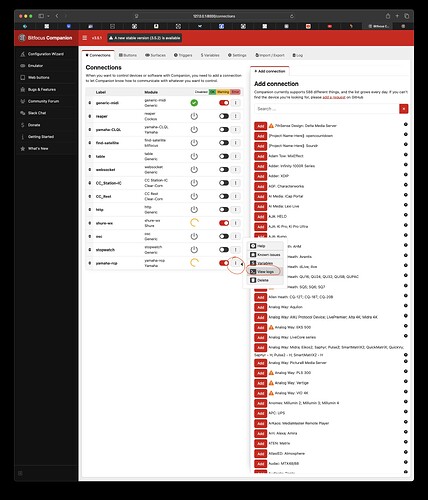 Open Module Log